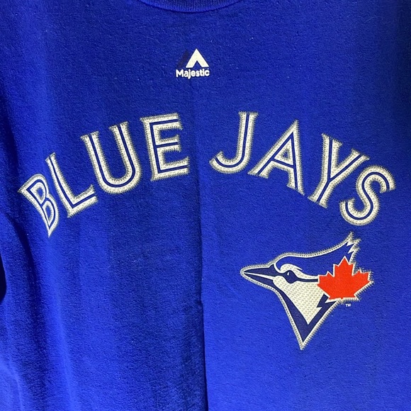 Mens L Majestic Toronto Blue Jays #20 Josh Donaldson Tee - Picture 3 of 5